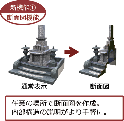 断面図機能