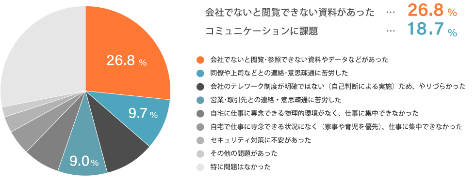 テレワーク実施による生産性低下